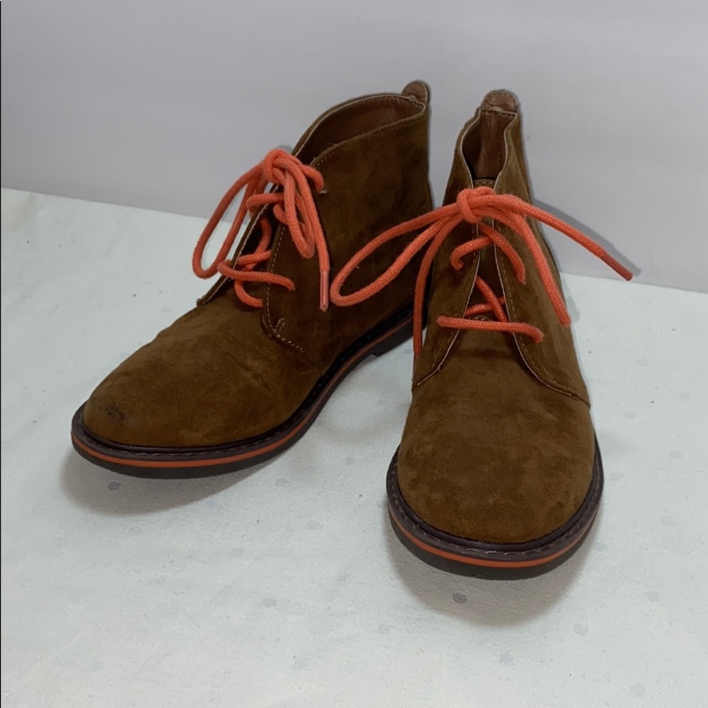 Cole Haan Lil Carlton Tan Orange Boys Boots Sz 11